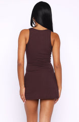 Can't Control It Mini Dress Chocolate