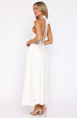 Tinsel Trouble Halter Midi Dress White
