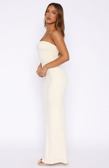 Confidence Is Key Strapless Maxi Dress Bone